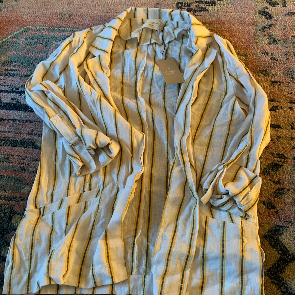 Striped Linen Blazer